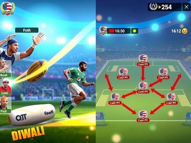 Rugby Aces Titanium gameplay screenshot showing intense rugby action